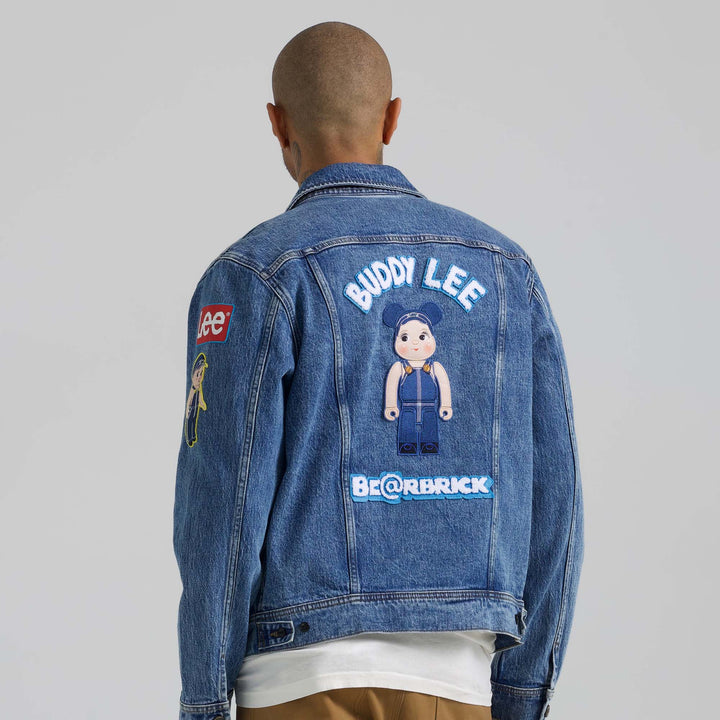 MEN'S Lee X BE@RBRICK Patchwork Rider Denim Jacket