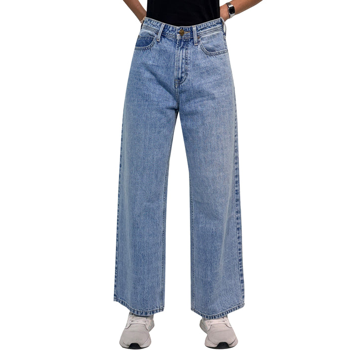 Lee Ladies A-line Wide Denim Jeans in Light Wash