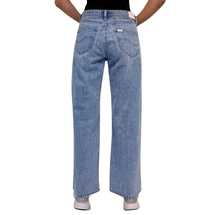 Lee Ladies A-line Wide Denim Jeans in Light Wash