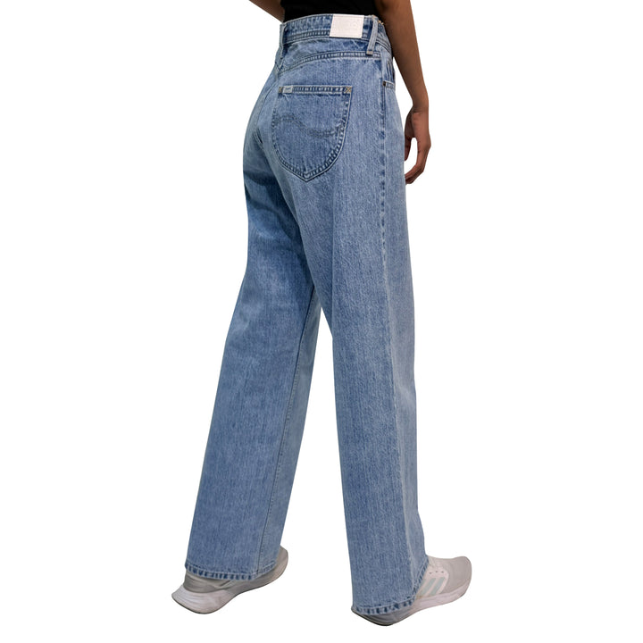 Lee Ladies A-line Wide Denim Jeans in Light Wash