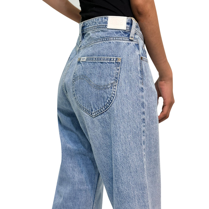 Lee Ladies A-line Wide Denim Jeans in Light Wash