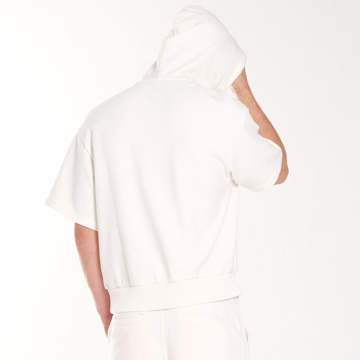 FITS 'EM ALL S/S SWEATSHIRT HOODIE IN JET STREAM (GENDERLESS)