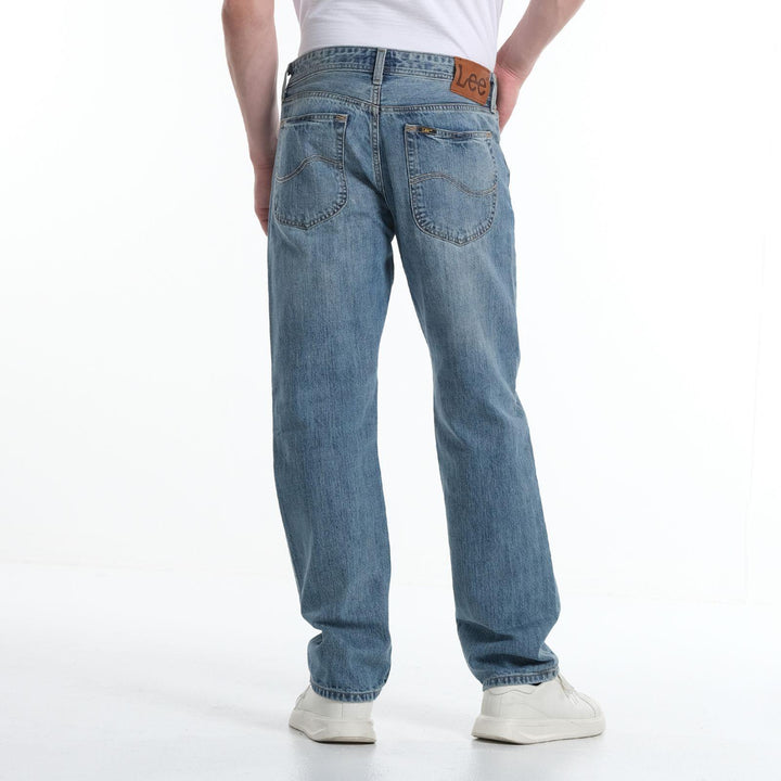 LEE MENS RETRO STRAIGHT DENIM JEANS IN MARINE BLUE