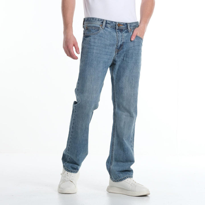 LEE MENS RETRO STRAIGHT DENIM JEANS IN MARINE BLUE