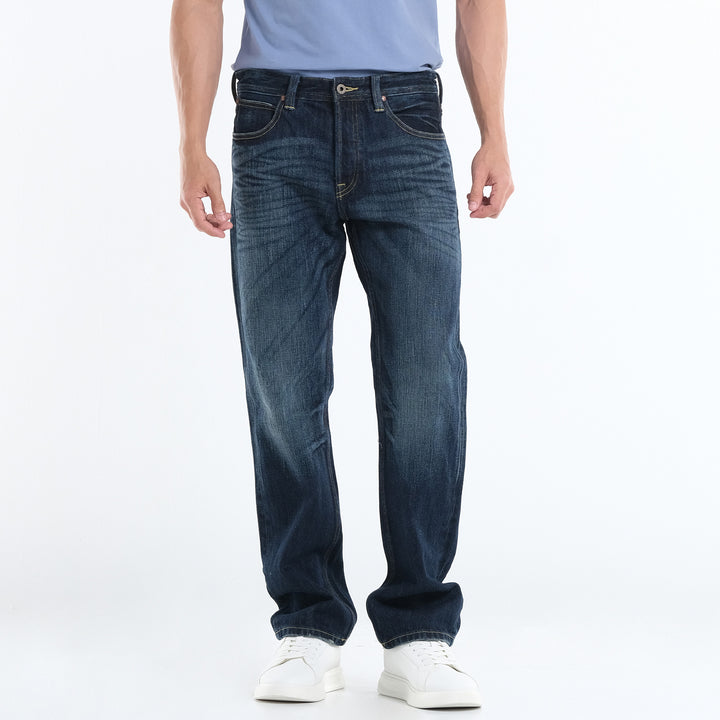 Lee Mens 101+ Denim Pants–Regular Straight in Dark Free Port