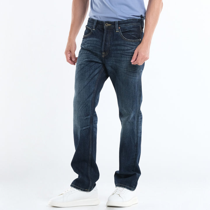 Lee Mens 101+ Denim Pants–Regular Straight in Dark Free Port