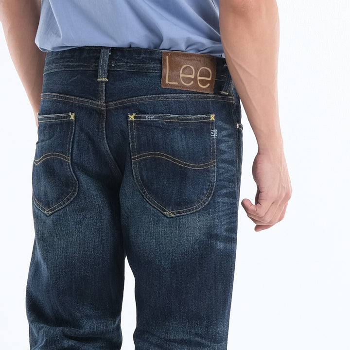 Lee Mens 101+ Denim Pants–Regular Straight in Dark Free Port