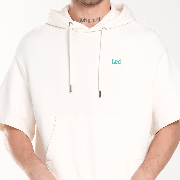 FITS 'EM ALL S/S SWEATSHIRT HOODIE IN JET STREAM (GENDERLESS)