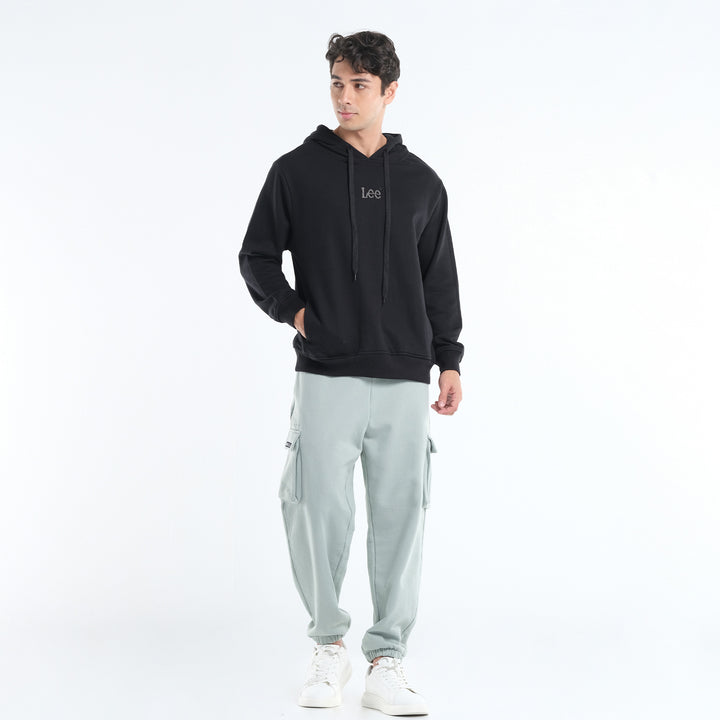 LEE MENS' HOODIE JACKET WITH SMALL EMBROIDERED LOGO