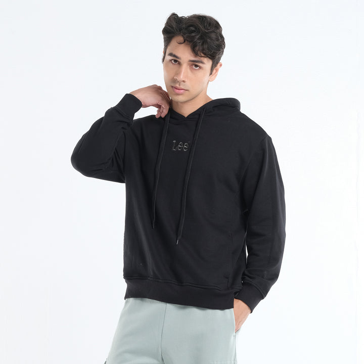 LEE MENS' HOODIE JACKET WITH SMALL EMBROIDERED LOGO