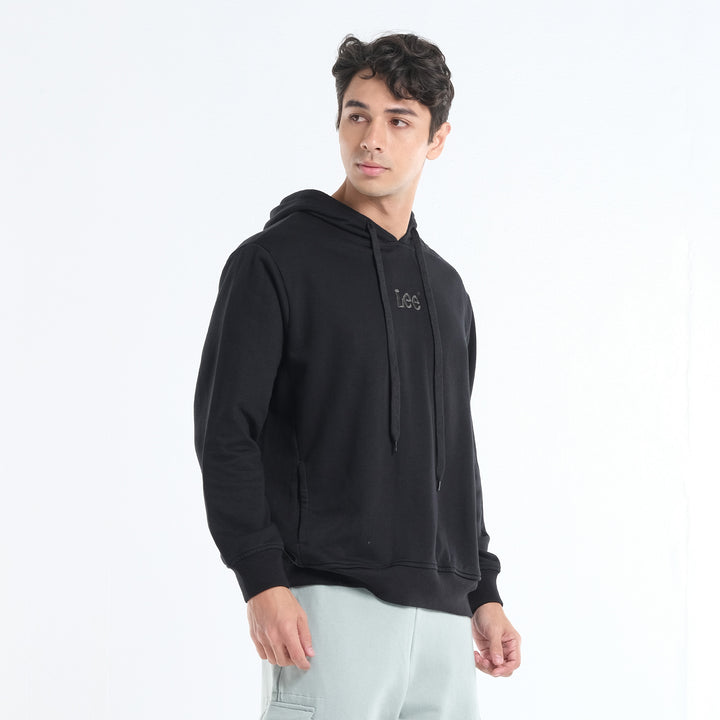 LEE MENS' HOODIE JACKET WITH SMALL EMBROIDERED LOGO