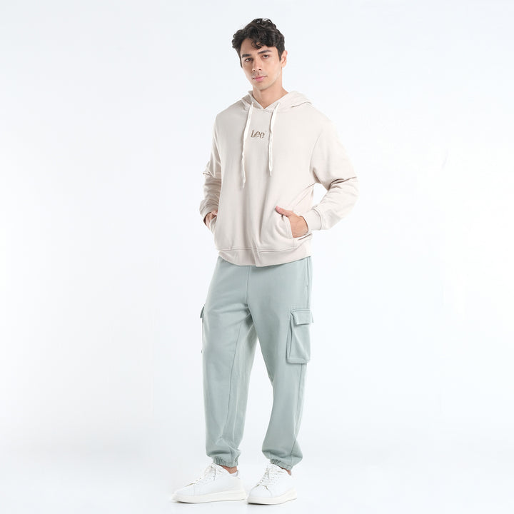 LEE MENS' HOODIE JACKET WITH SMALL EMBROIDERED LOGO