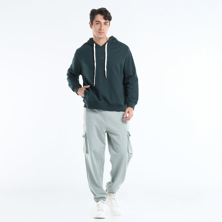 LEE MENS' HOODIE JACKET WITH SMALL EMBROIDERED LOGO