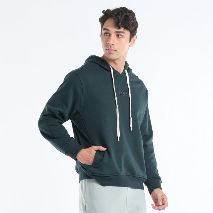 LEE MENS' HOODIE JACKET WITH SMALL EMBROIDERED LOGO