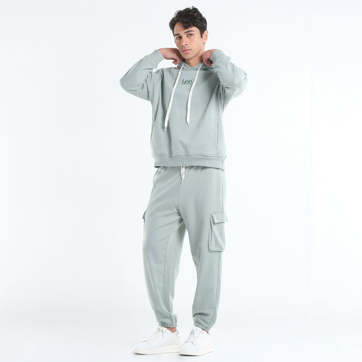 LEE MENS' HOODIE JACKET WITH SMALL EMBROIDERED LOGO