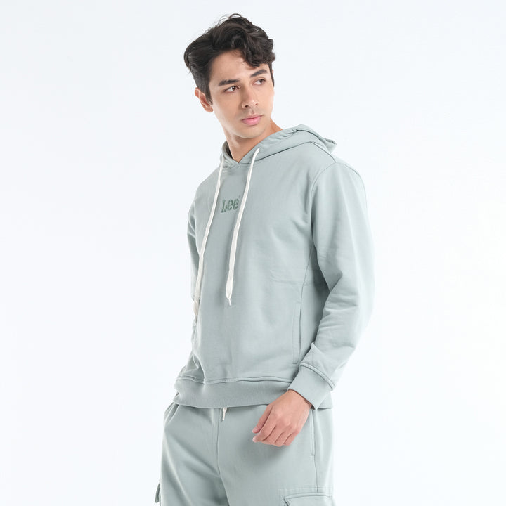 LEE MENS' HOODIE JACKET WITH SMALL EMBROIDERED LOGO
