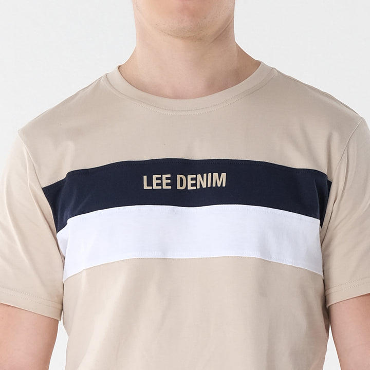 Lee Men's Cut & Sew Regular Fit Round Neck Tee