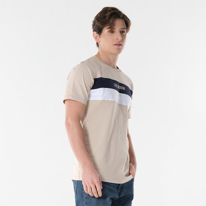 Lee Men's Cut & Sew Regular Fit Round Neck Tee