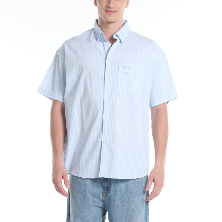LEE MENS SHORT SLEEVE LOOSE BUTTON DOWN POLO