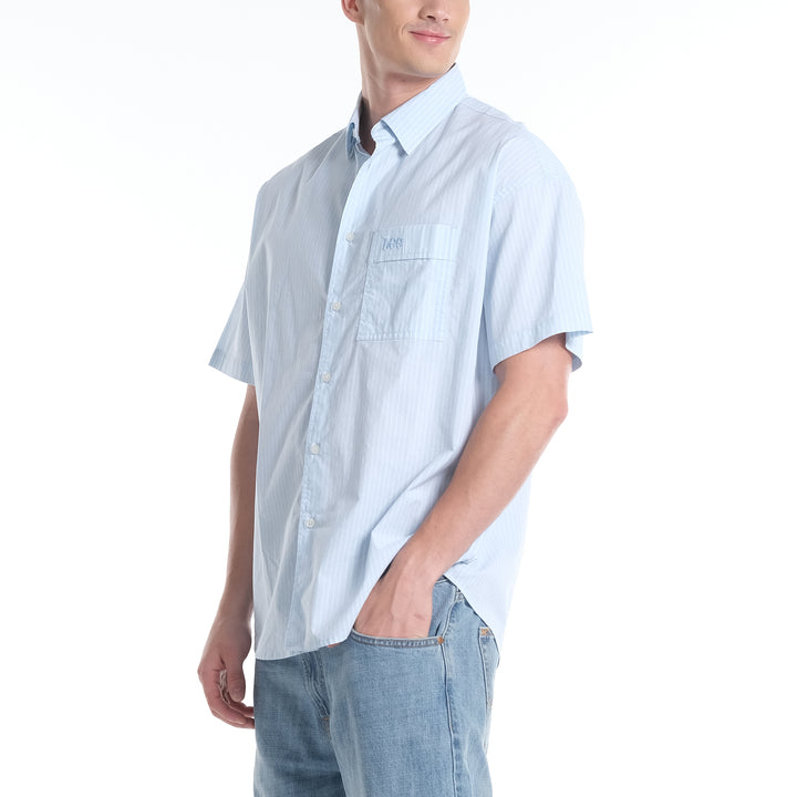 LEE MENS SHORT SLEEVE LOOSE BUTTON DOWN POLO