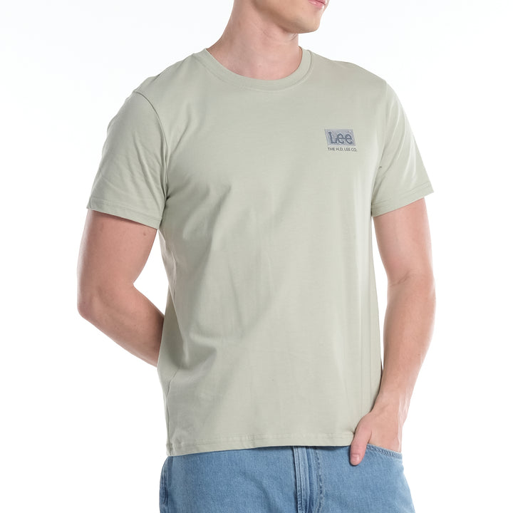 LEE MENS ROUND NECK TEE WITH HI-FREQUENCY LOGO PRINT