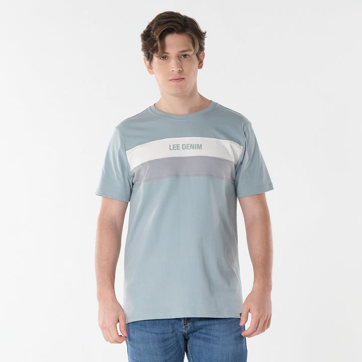 Lee Men's Cut & Sew Regular Fit Round Neck Tee