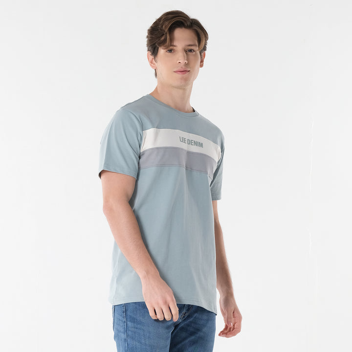 Lee Men's Cut & Sew Regular Fit Round Neck Tee
