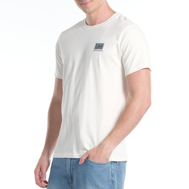 LEE MENS ROUND NECK TEE WITH HI-FREQUENCY LOGO PRINT