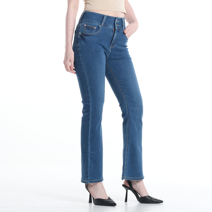 LEE LADIES SHAPE MAGIC SKINNY FLARE DENIM JEANS
