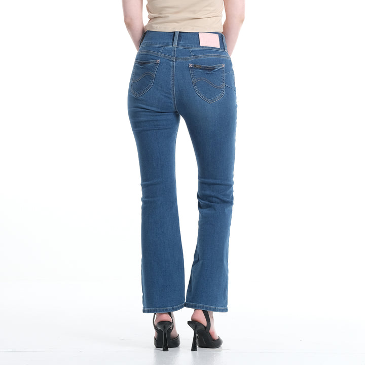 LEE LADIES SHAPE MAGIC SKINNY FLARE DENIM JEANS