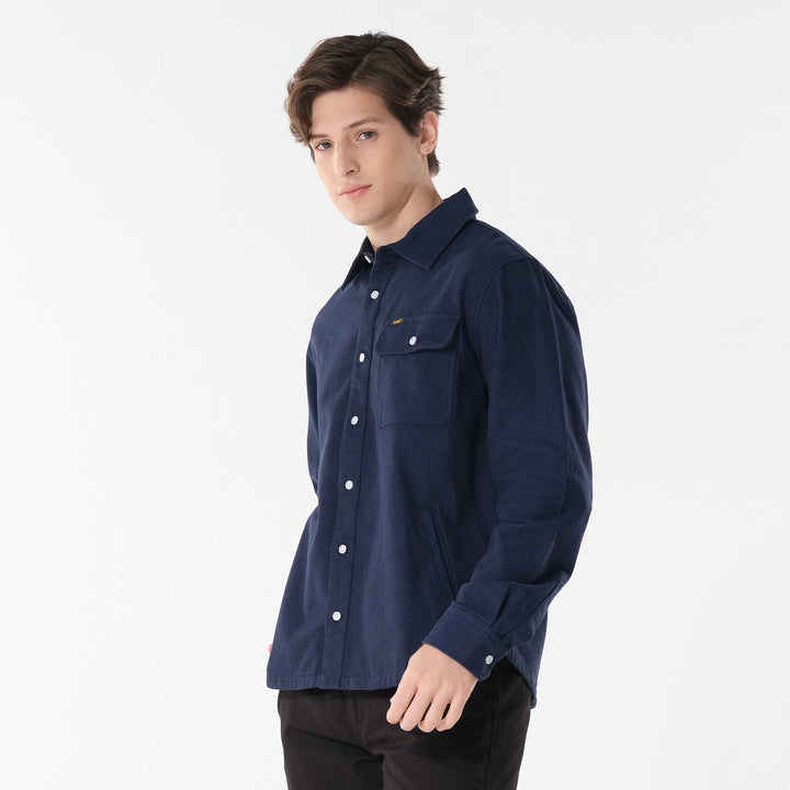 Lee Mens Button Down Polo Long Sleeve