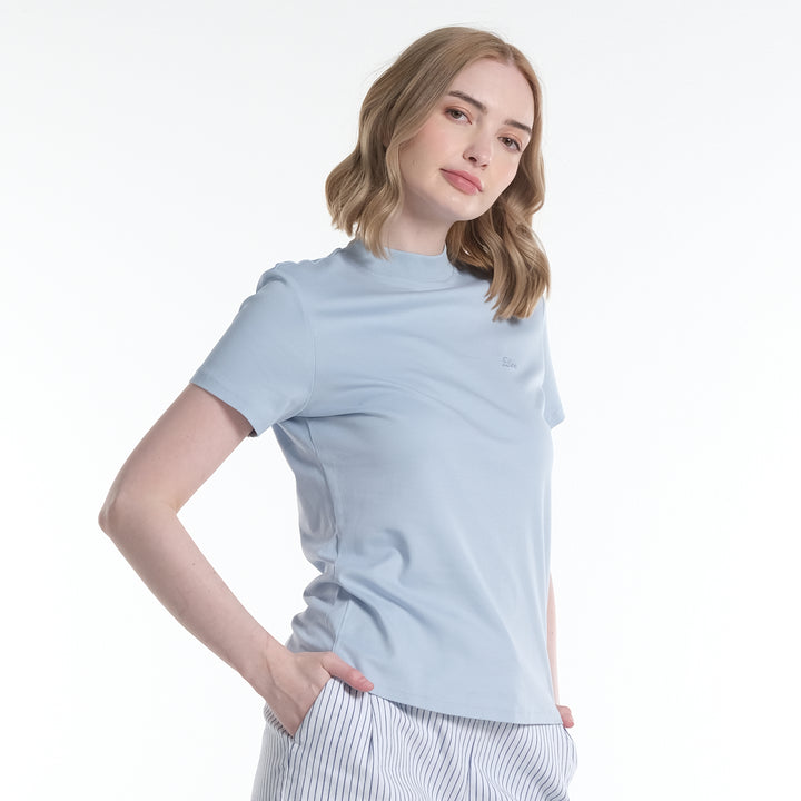 LEE LADIES HIGH NECK WITH SMALL LOGO TEE