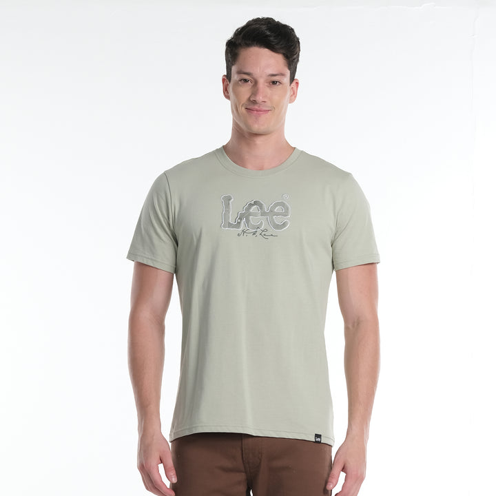 LEE MENS ROUND NECK EMBOSSED EMBROIDERY LOGO TEE