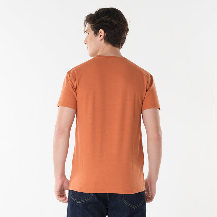 Lee Men's Missed Lycra Round Neck T-shirt With High Density Logo Print