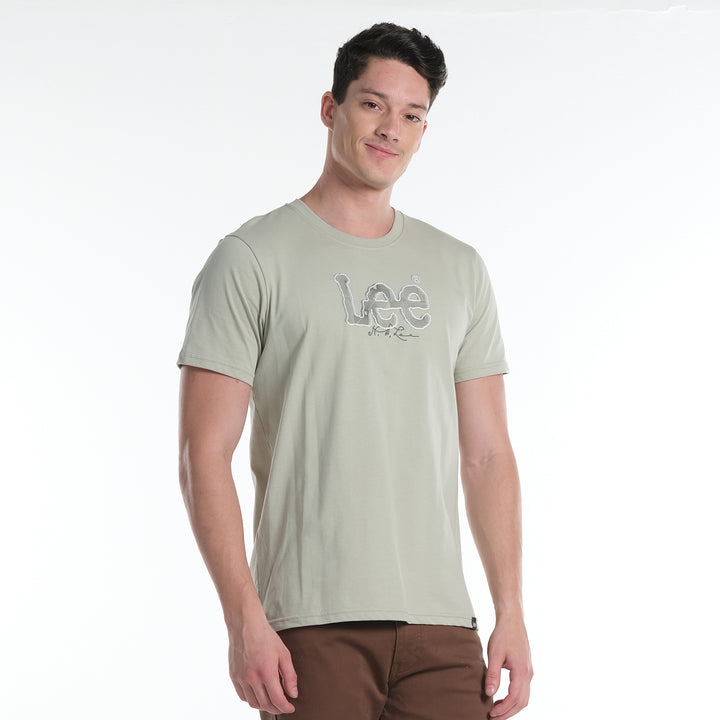 LEE MENS ROUND NECK EMBOSSED EMBROIDERY LOGO TEE