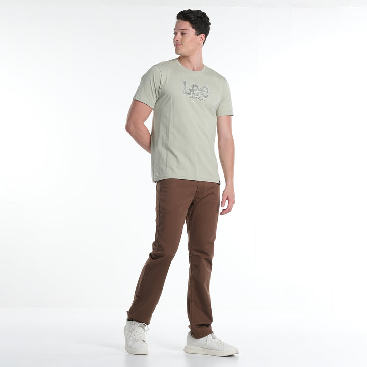 LEE MENS ROUND NECK EMBOSSED EMBROIDERY LOGO TEE