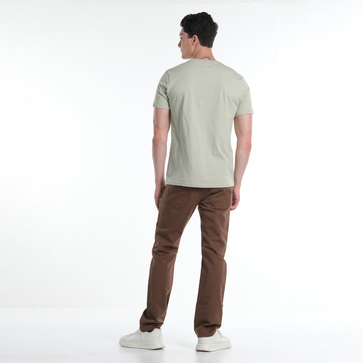 LEE MENS ROUND NECK EMBOSSED EMBROIDERY LOGO TEE