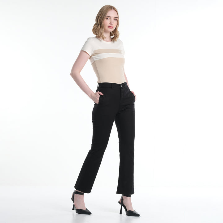 LEE WOMENS HIGH WAIST FLARE TROUSER