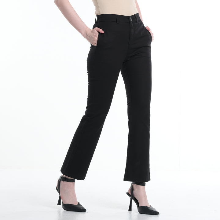 LEE WOMENS HIGH WAIST FLARE TROUSER