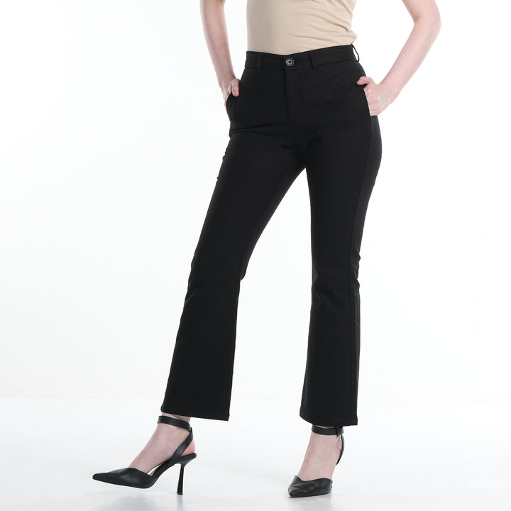 LEE WOMENS HIGH WAIST FLARE TROUSER
