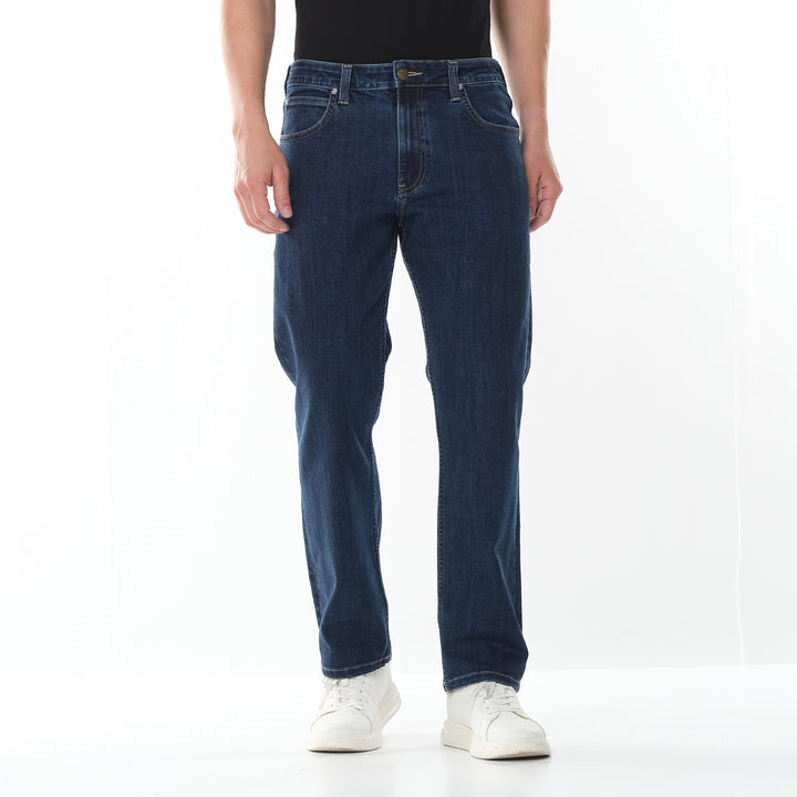 LEE MENS BROOKLYN STRAIGHT DENIM JEANS IN BLUE NOSTALGIA