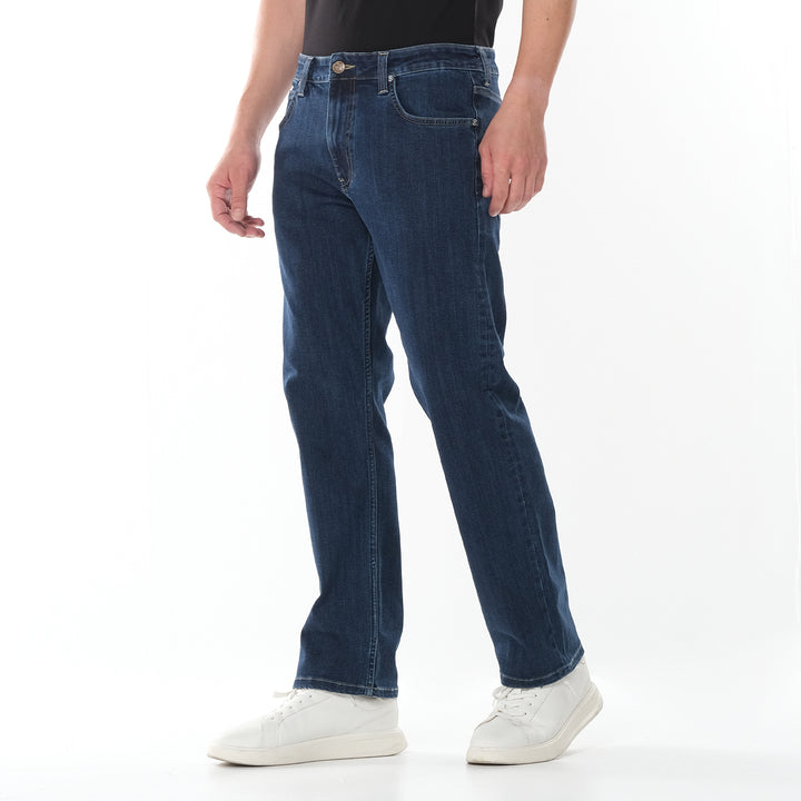LEE MENS BROOKLYN STRAIGHT DENIM JEANS IN BLUE NOSTALGIA