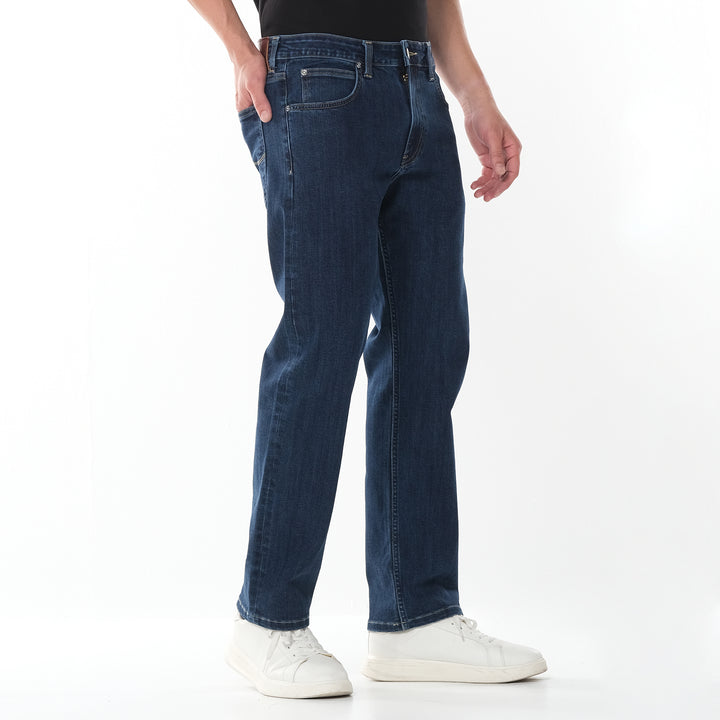 LEE MENS BROOKLYN STRAIGHT DENIM JEANS IN BLUE NOSTALGIA