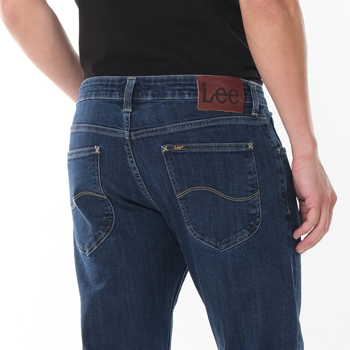 LEE MENS BROOKLYN STRAIGHT DENIM JEANS IN BLUE NOSTALGIA