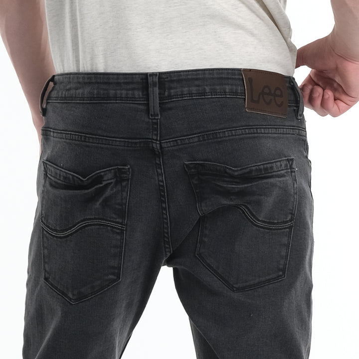 LEE MENS MALONE SKINNY DENIM JEANS IN MOTO GREY