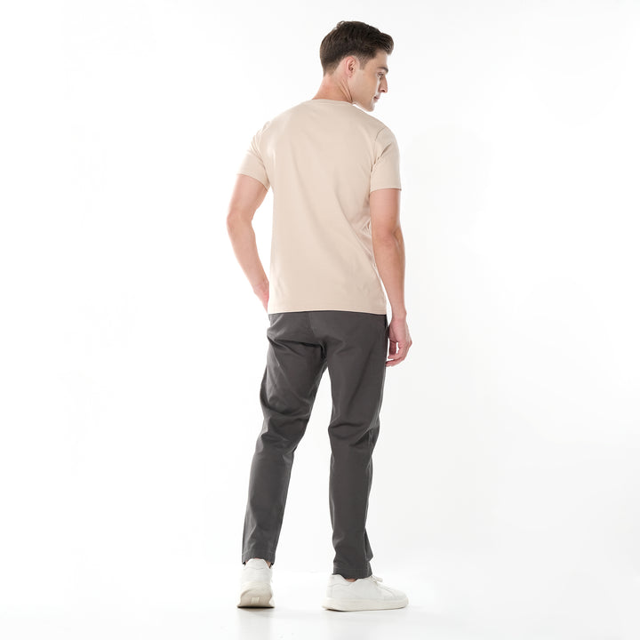 LEE MEN'S ROUNDNECK TEE WITH FLOCK PRINTED LOGO