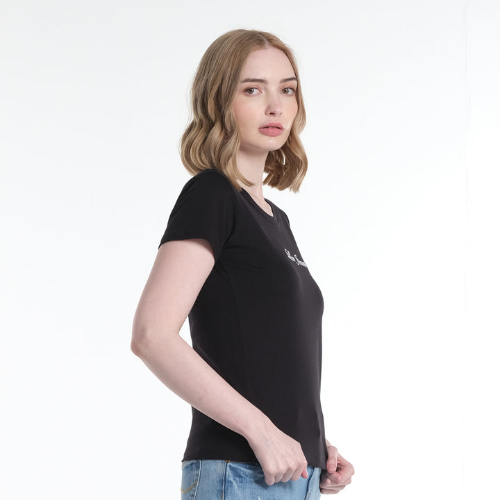 LEE LADIES RELAXED FIT LEE LOGO SCRIPT ROUNDNECK TEE