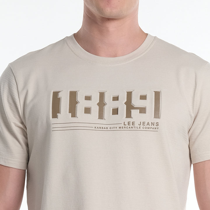 LEE MENS ROUND NECK EMBOSSED LOGO TEE