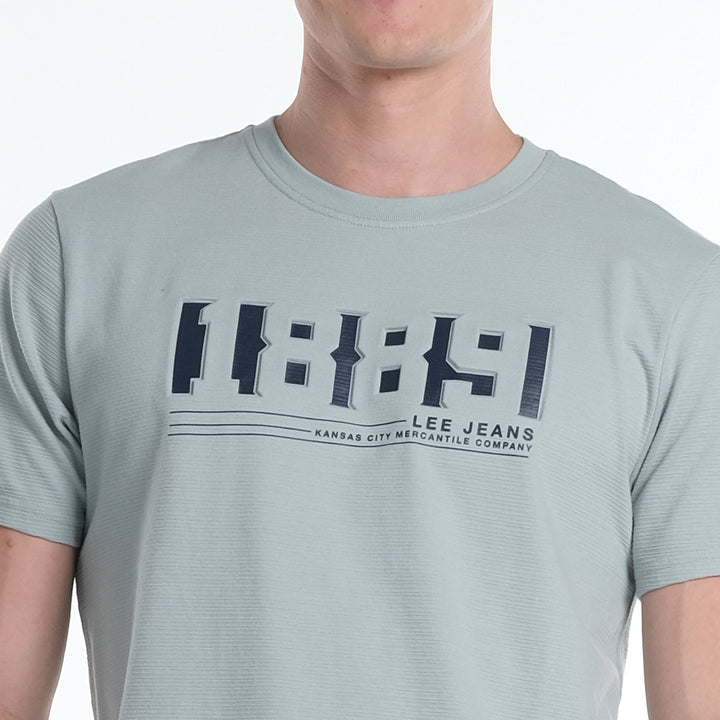 LEE MENS ROUND NECK EMBOSSED LOGO TEE
