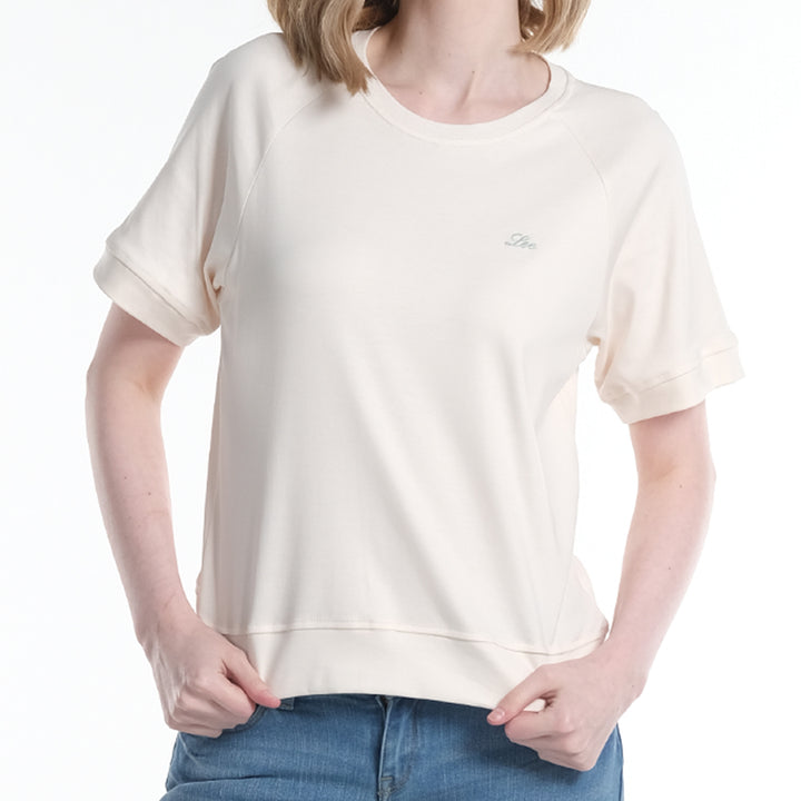 LEE LADIES EMBROIDERED LOGO MODIFIED TEE
